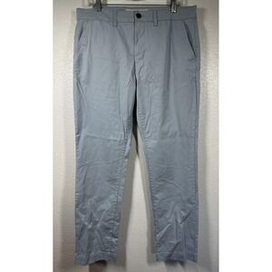 Tailor Vintage Pants Mens 34x32 Blue Classic Fit Chinos Flat Front Cotton Casual